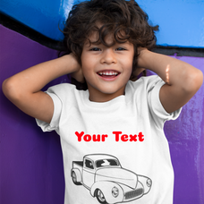 T-shirt with truck graphic