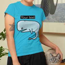 T-shirt with a design of a whale