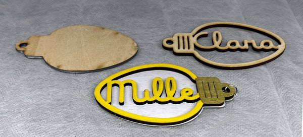 Christmas light bulb ornaments