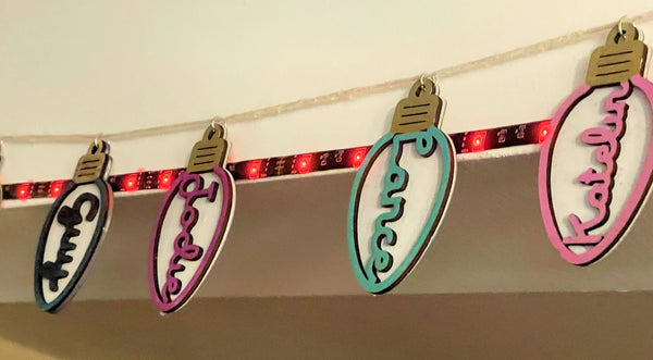 Christmas light bulb ornaments