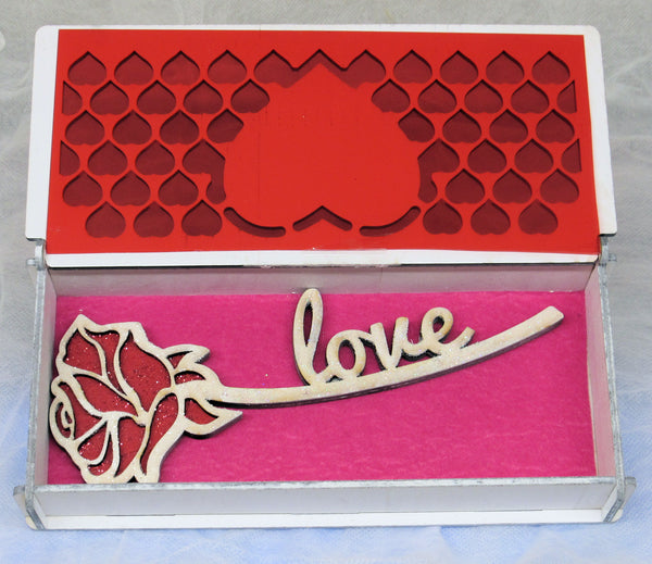Valentines Rose cut box