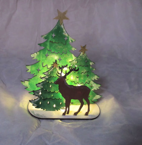 Deer Christmas scene