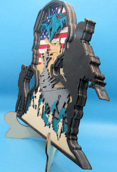 3d multilayer Veteran tribute