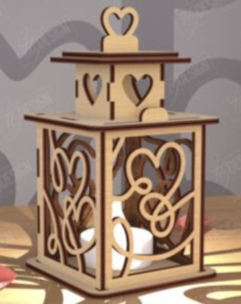 Valentines lantern-design #7 Heart Swirl