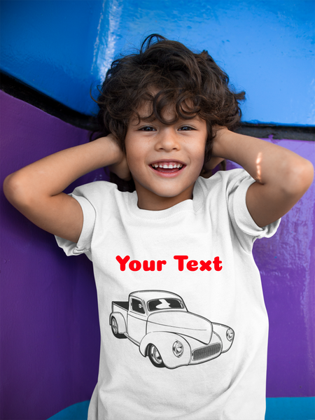 T-shirt with truck graphic