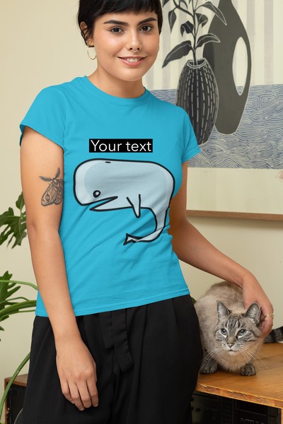 T-shirt with a design of a whale